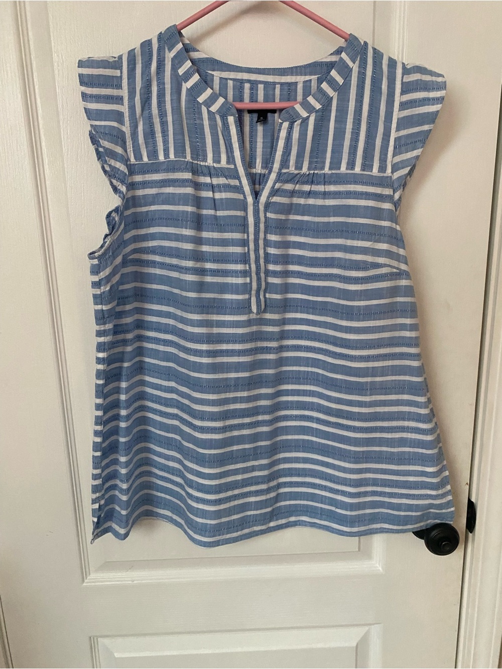 Talbots Blue and White Striped Sleeveless Camisole